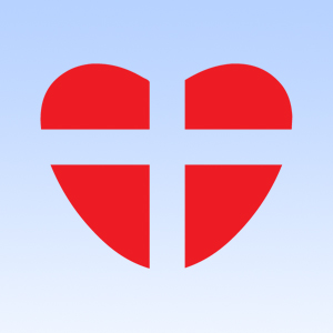 St George Cross as a Heart Iron on Transfer